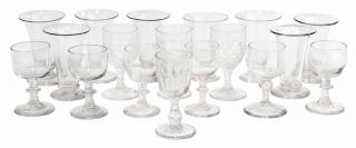 Appraisal: Eighteen Syllabub and Cordial Glasses British and American th century