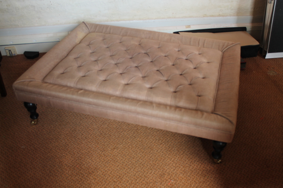 Appraisal: An Eichholtz upholstered stool in the Victorian style