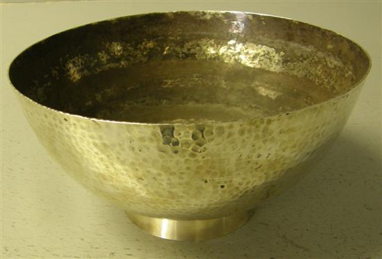 Appraisal: George V Elkington Co hammered silver bowl diameter oz