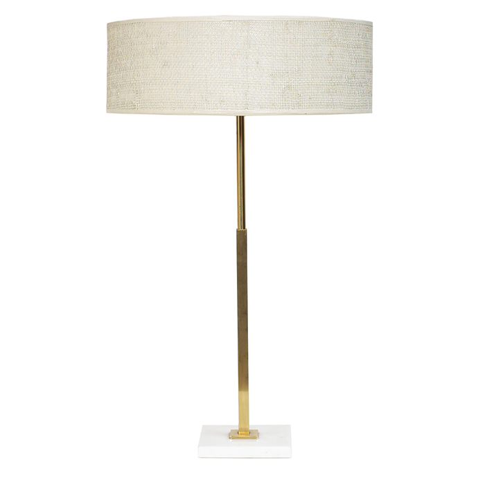 Appraisal: Stiffel table lamp USA s brass standard over square white