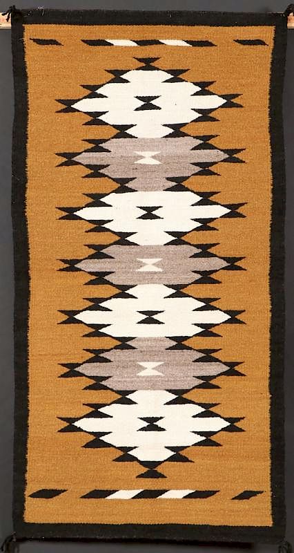 Appraisal: SOUTHWEST NAVAJO HANDWOVEN WOOL RUGS A GROUP OF THREE SOUTHWEST