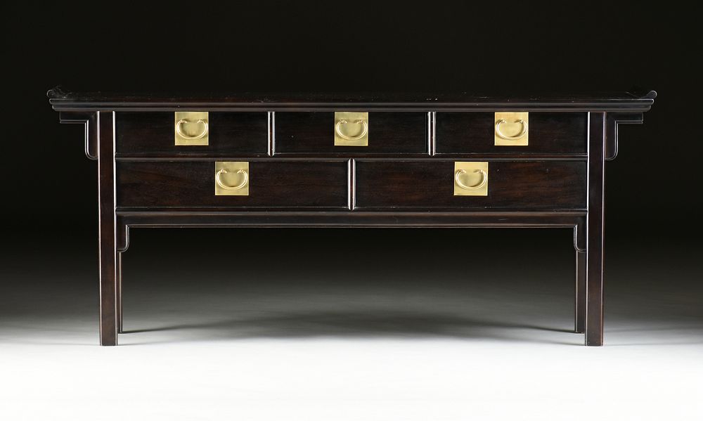 Appraisal: A VINTAGE CENTURY FURNITURE CO CHIN HUA BLACK LACQUERED SIDEBOARD