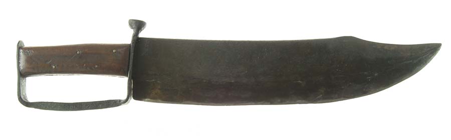 Appraisal: HEAVY D-GUARD TYPE KNIFE blade wide and thick with roughly