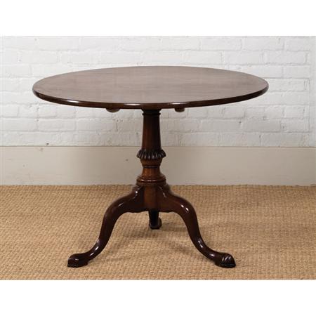 Appraisal: George II Mahogany Tilt-Top Table Estimate -