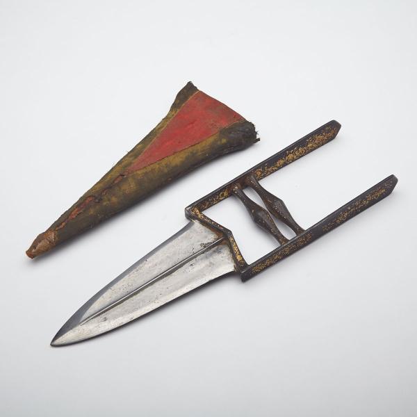 Appraisal: Indian Gold Damascened Katar Push Dagger th century the herringbone