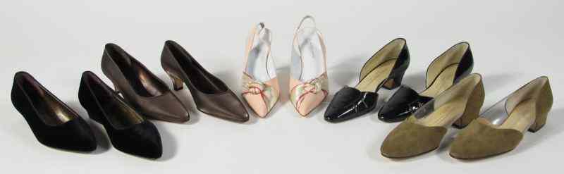 Appraisal: Five Pairs of Designer Shoesincluding pairs Silvia Fiorentina to include