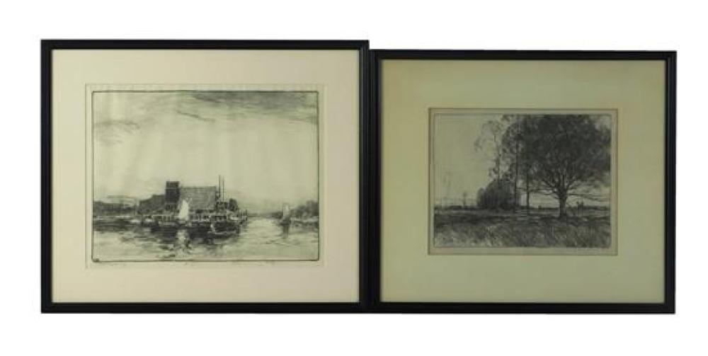 Appraisal: Chauncey Ryder American - two framed and pencil signed lithographs