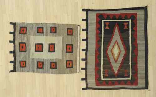 Appraisal: Two southwest regional Navajo rugs early th c x and