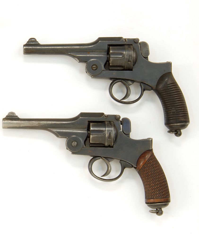 Appraisal: TWO JAPANESE TYPE SERVICE REVOLVERS mm Serial and Both with