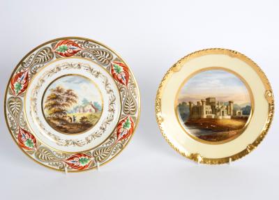 Appraisal: A Derby topographical plate titled 'In Gloucestershire' and a Chamberlain's