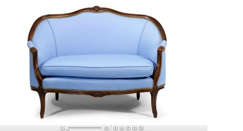 Appraisal: Louis XV provincial walnut settee The shaped reeded back centered