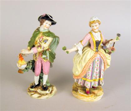 Appraisal: Pair of Capodimonte porcelain figures th century Modeled as a