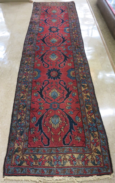 Appraisal: ANTIQUE PERSIAN RUNNER Hamadan region northwest Iran floral pattern on