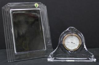 Appraisal: Waterford Crystal Items a Clock Picture Frame The Baroque mantle