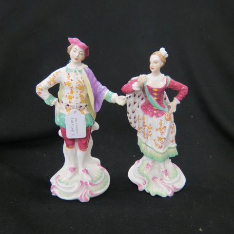 Appraisal: Pair of Spode Porcelain Figurine Chelsea man woman excellent