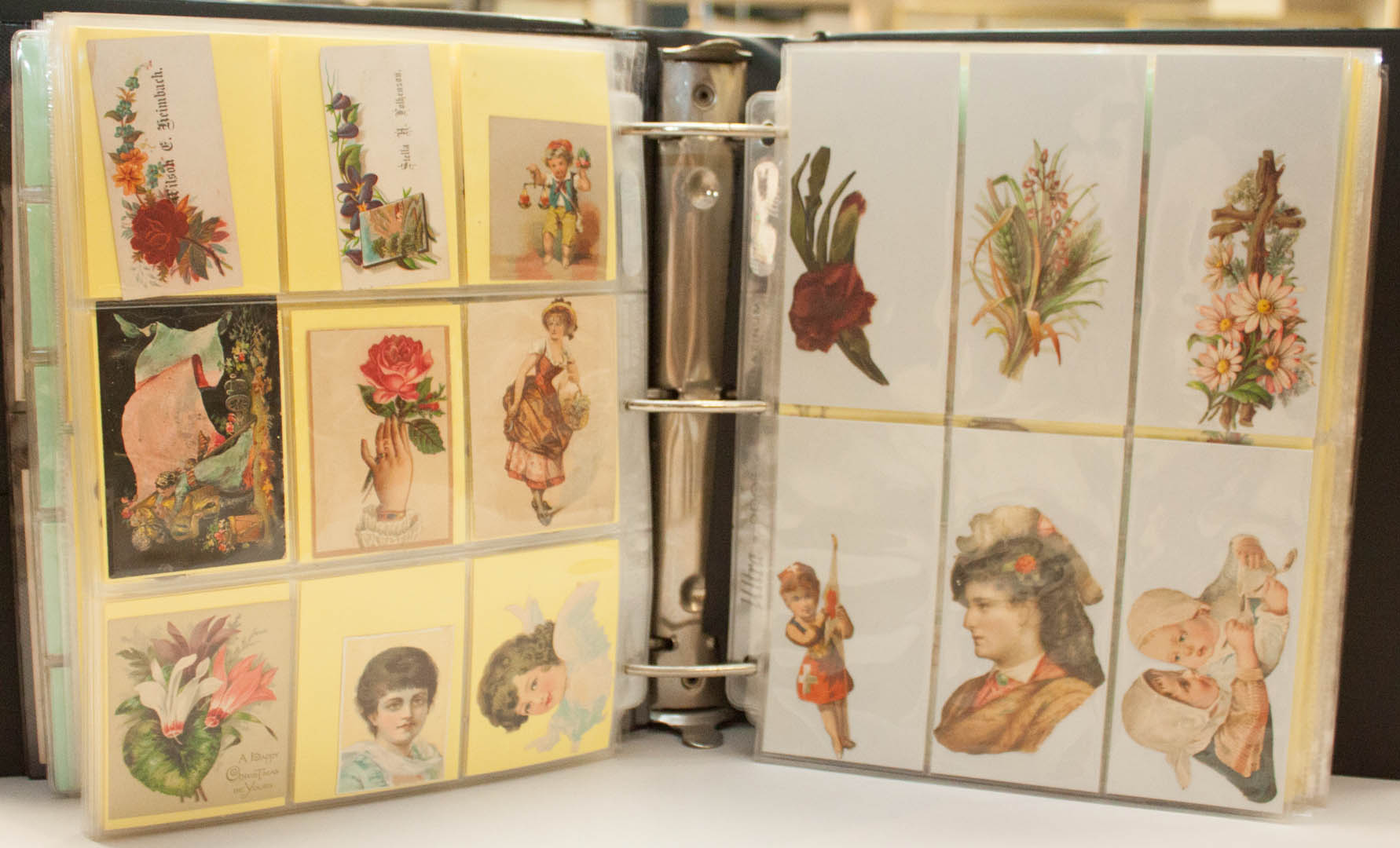 Appraisal: Victoriana Collection of chromo cards die-cut th century over items