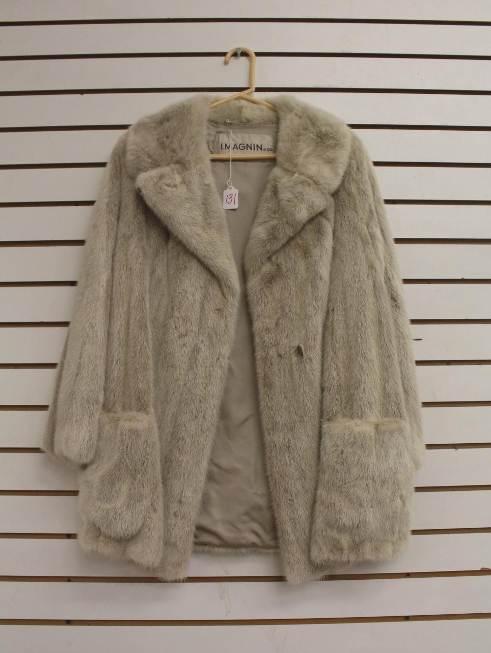 Appraisal: MINK JACKET with two hook and eye closures two exterior