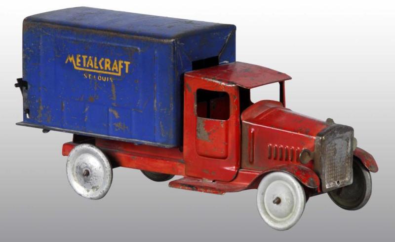 Appraisal: Pressed Steel Metalcraft Box Truck Toy Description American Marked Metalcraft