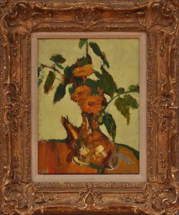 Appraisal: GEORGES BRAQUE - LE BOUQUET DE SOUCI Oil on canvas