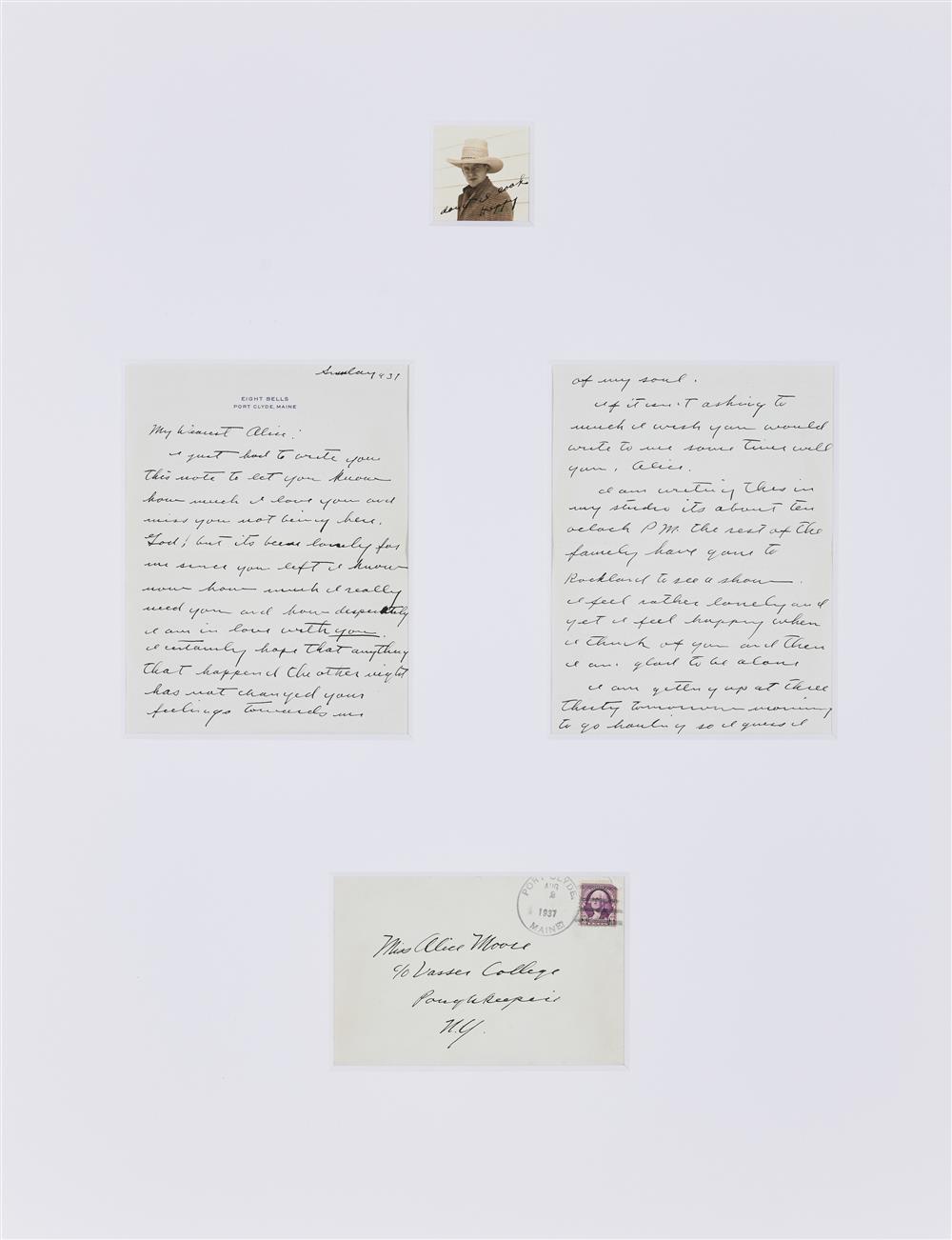 Appraisal: Letter from ANDREW WYETH American - to Alice Moore Sunday