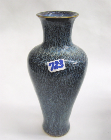 Appraisal: CHINESE PORCELAIN VASE having dark blue speckled with light blue