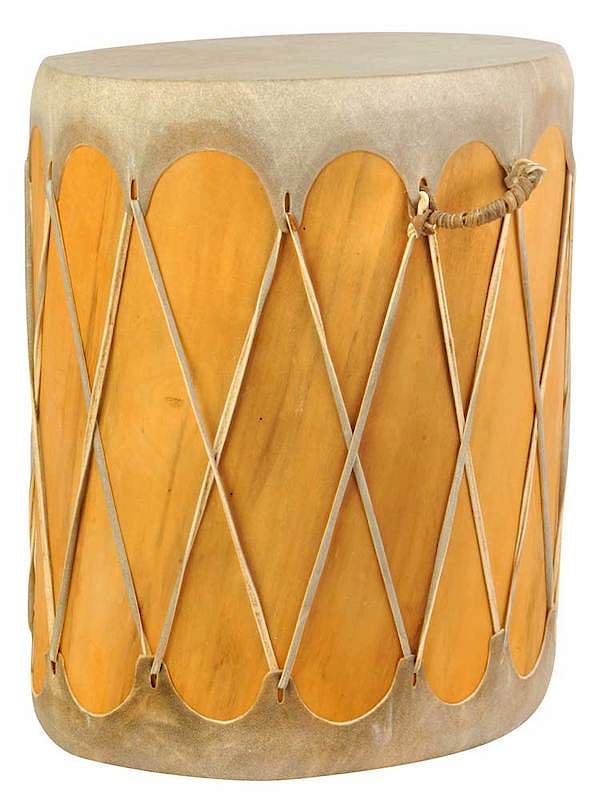 Appraisal: Stretched Skin Drum American th century log with stretched hide