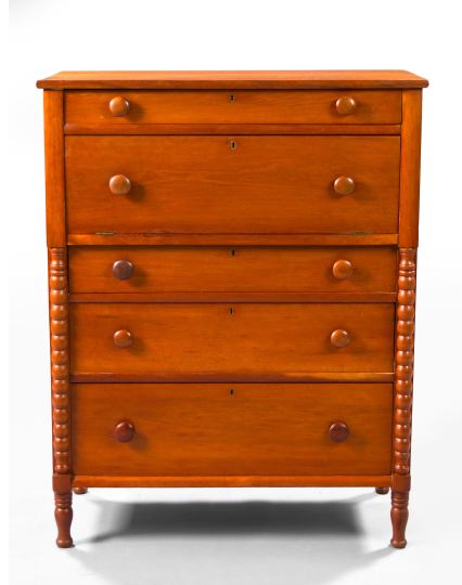 Appraisal: Vernacular American Cherrywood Butler's Chest late th century with a