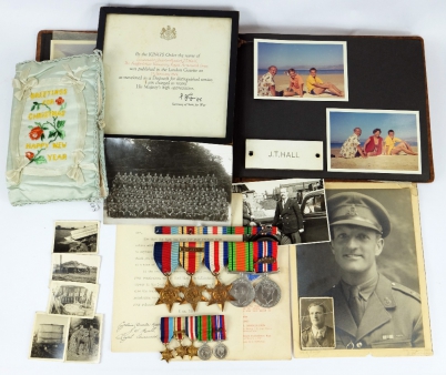 Appraisal: A group of medals and items belonging to Captain J