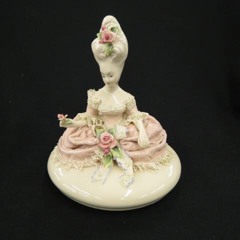 Appraisal: Corday Pottery Figural Cover with Lady