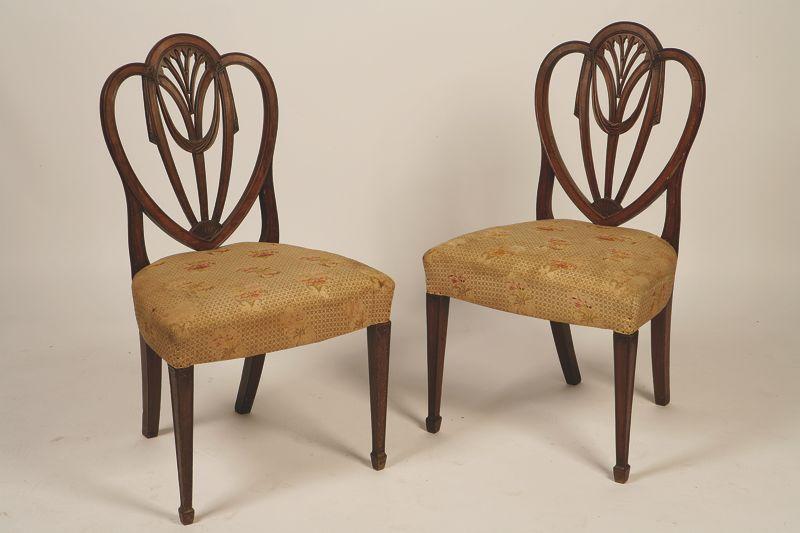 Appraisal: A SET OF SIX GEORGE III MAHOGANY HEPPLEWHITE STYLE DINING