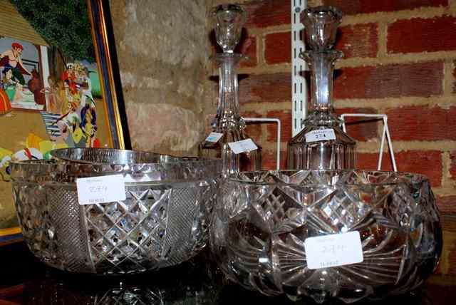 Appraisal: A PAIR OF VICTORIAN BELL SHAPED DECANTERS AND STOPPERS high