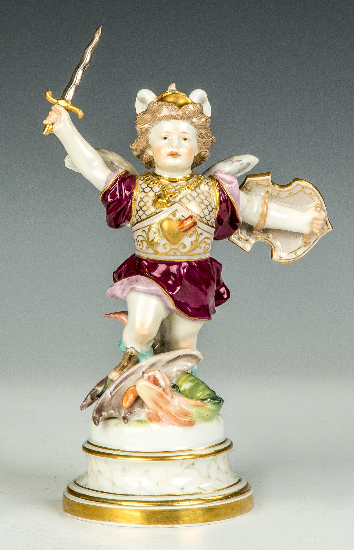 Appraisal: Meissen Figure of St George Slaying the Dragon th century