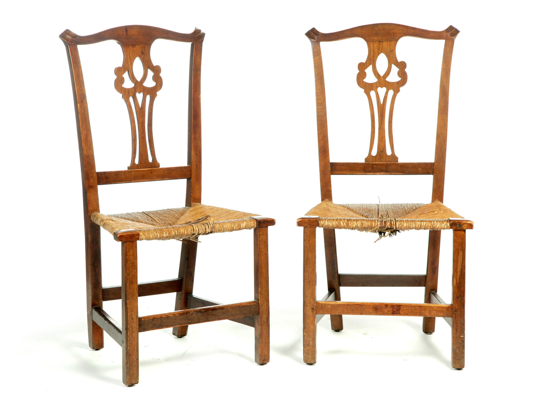 Appraisal: SET OF SIX NEW ENGLAND QUEEN ANNE CHAIRS Eighteenth century