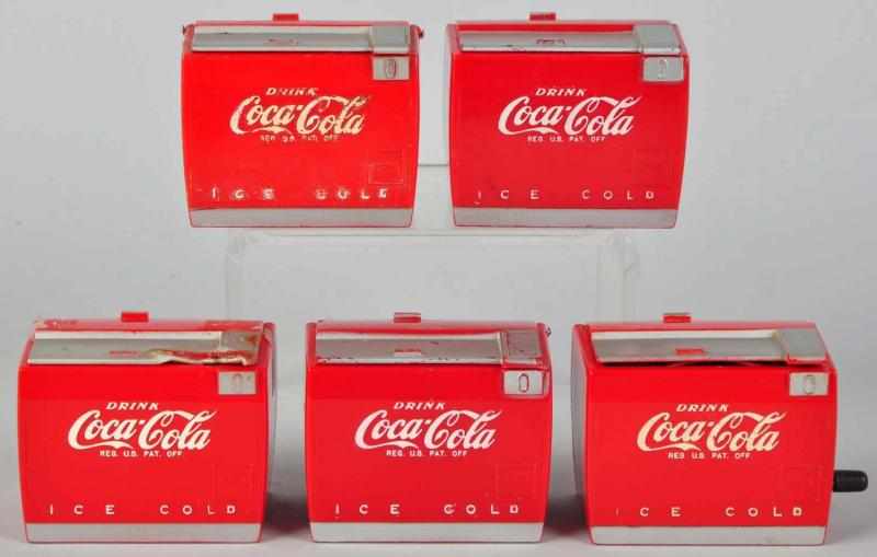 Appraisal: Lot of Assorted Coca-Cola Miniature Coolers Includes three music boxes