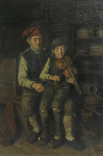 Appraisal: LARS A OSA OIL ON CANVAS Norway - The Violin