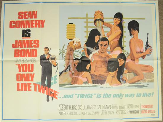 Appraisal: You Only Live Twice poster bath scene Sheet subway US