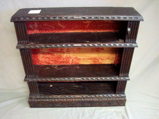 Appraisal: Antique shelf open bookcase Dimensions wide x deep x high