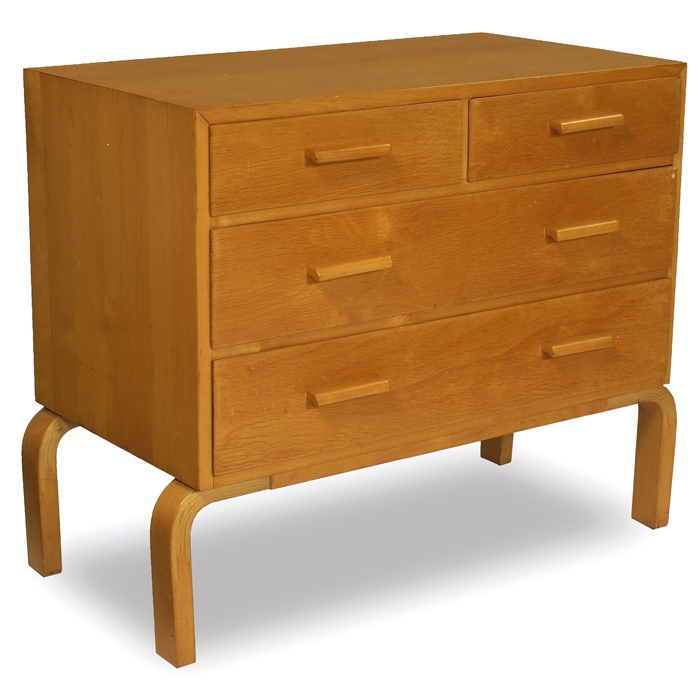 Appraisal: Early Alvar Aalto cabinet birch five drawers