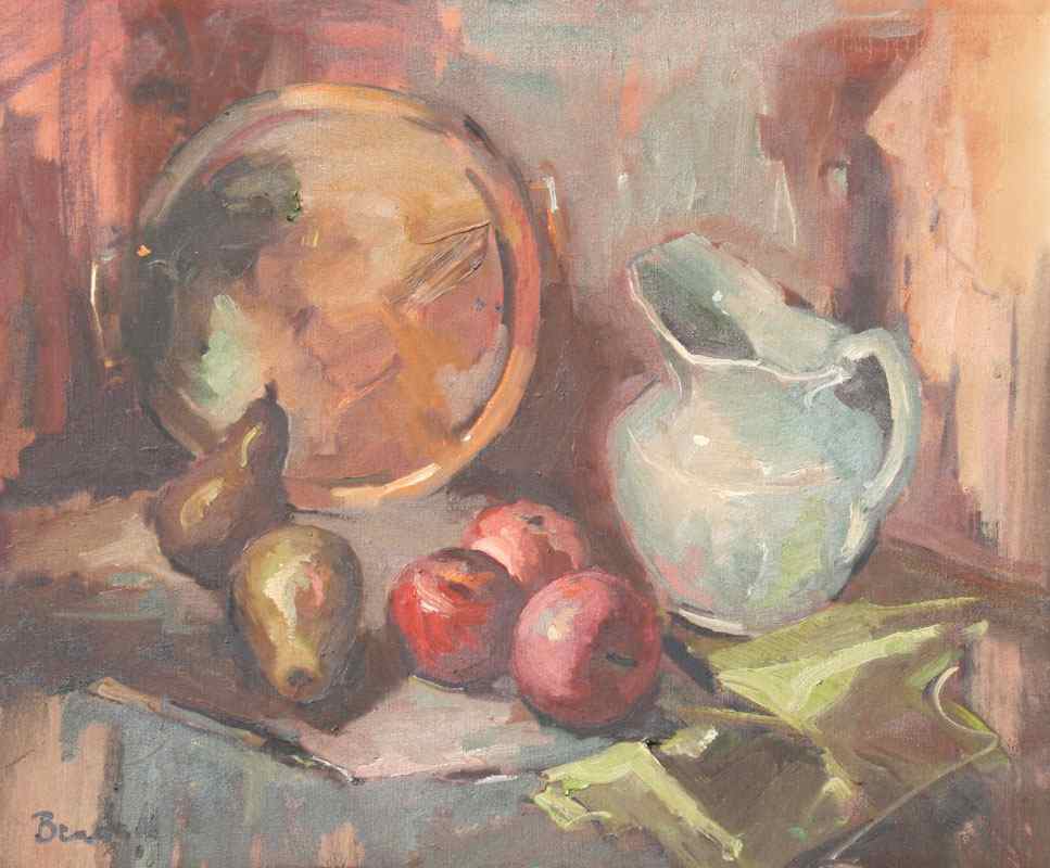 Appraisal: BENDELL Marilyn American - Still Life with Fruit Pitcher and