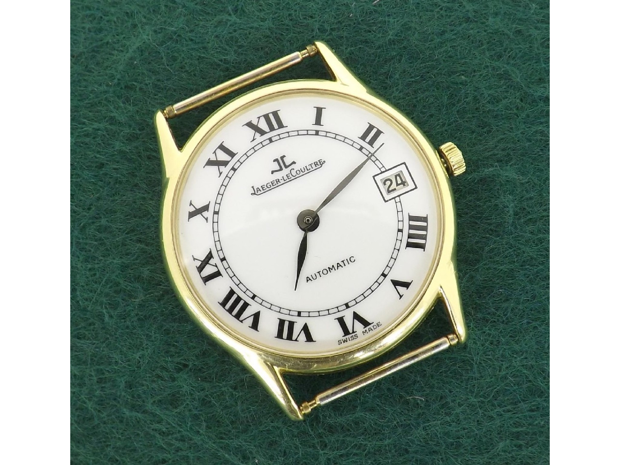 Appraisal: Jaeger LeCoultre automatic ct gentleman's wristwatch ref circular white dial