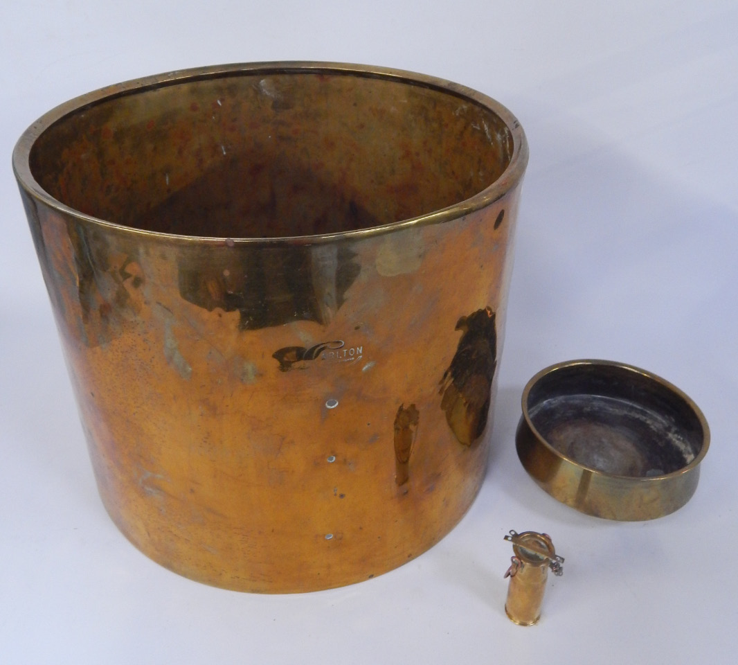 Appraisal: A Carlton brass cylinder cm x cm Imperial Russian brass