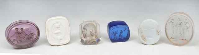 Appraisal: A COLLECTION OF SIX TH CENTURY GLASS SEALS engraved with