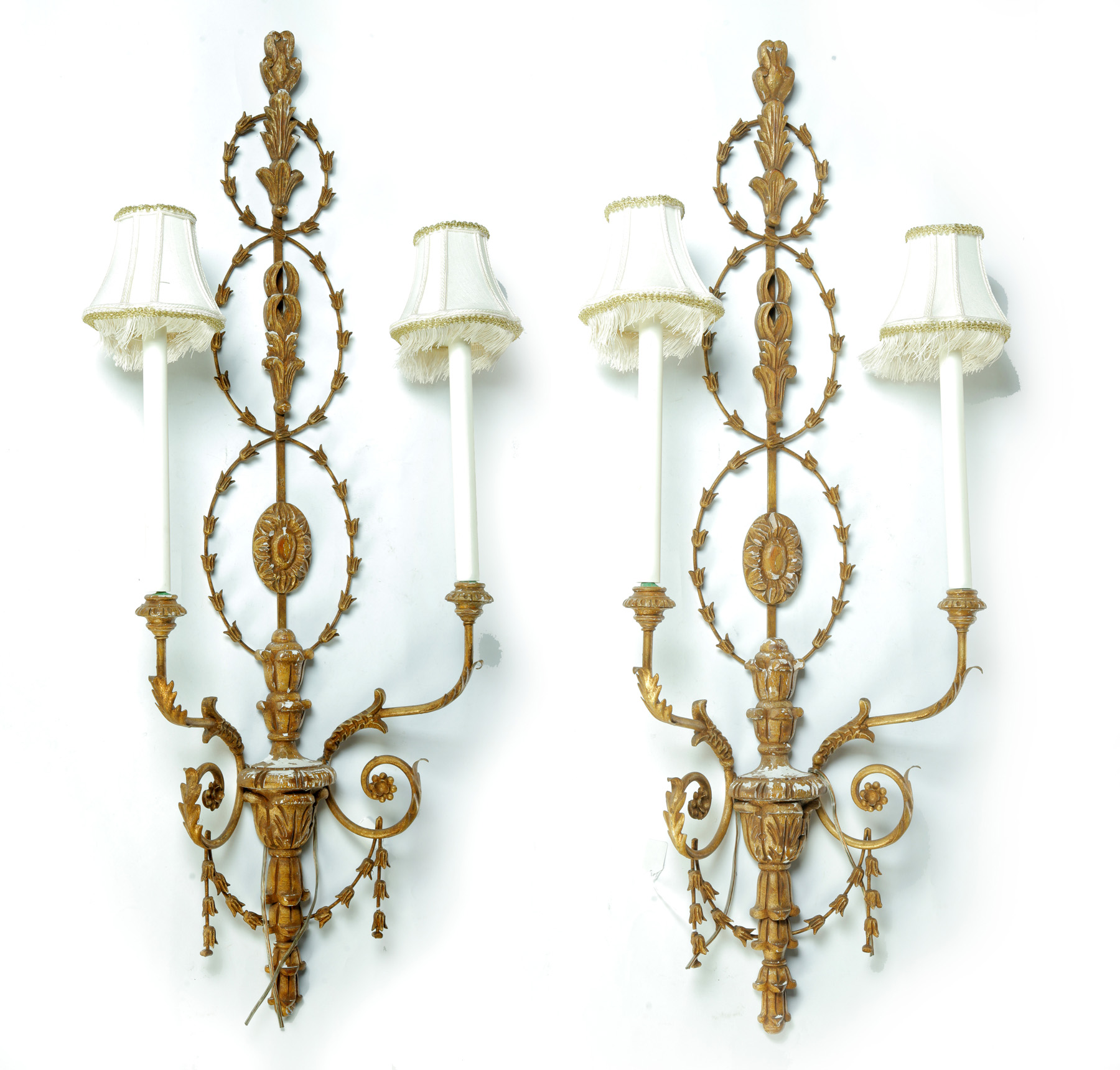 Appraisal: PAIR OF VENETIAN INSPIRED WALL SCONCES Marked Made in Italy