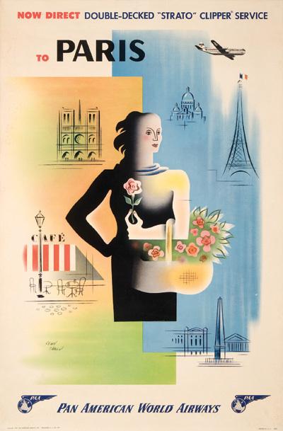 Appraisal: CARLU Jean TO PARIS VIA PAN AMERICAN lithograph in colours