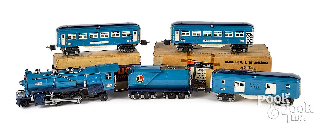 Appraisal: Lionel five-piece Blue Comet train set Lionel five-piece Blue Comet