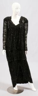 Appraisal: JUDITH ANN BLACK SEQUIN AND BEADED DRESS JUDITH ANN BLACK