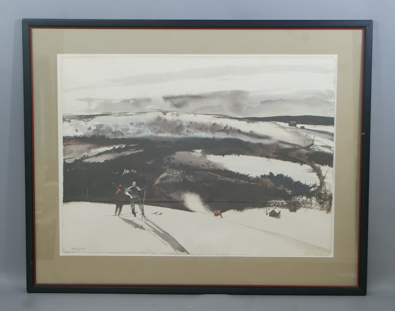 Appraisal: After Andrew Wyeth colored Boston MFA print Zoar Valley x