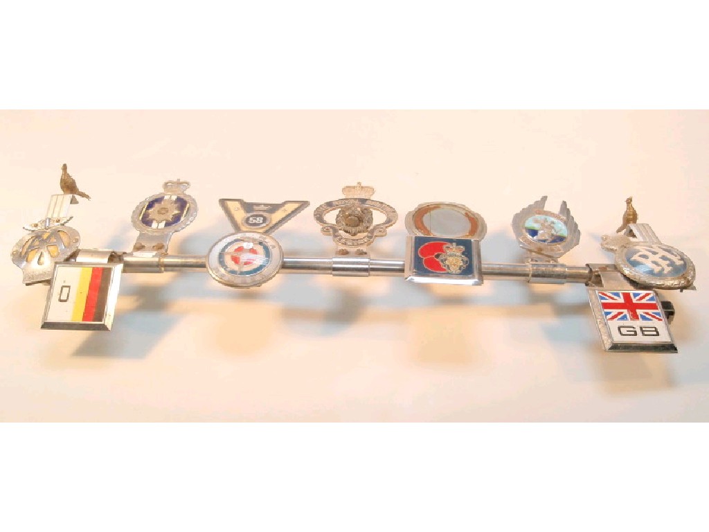 Appraisal: A Classic Car bar and applied badges including ORMA British