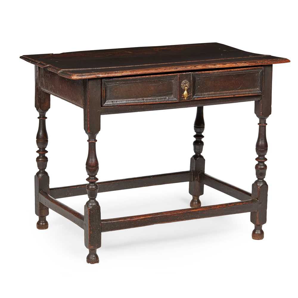 Appraisal: WILLIAM AND MARY OAK SIDE TABLE LATE TH CENTURY the