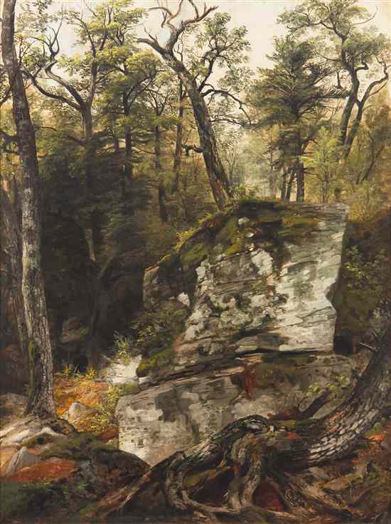 Appraisal: Asher Brown Durand American - Guard House Catskill Mountains oil